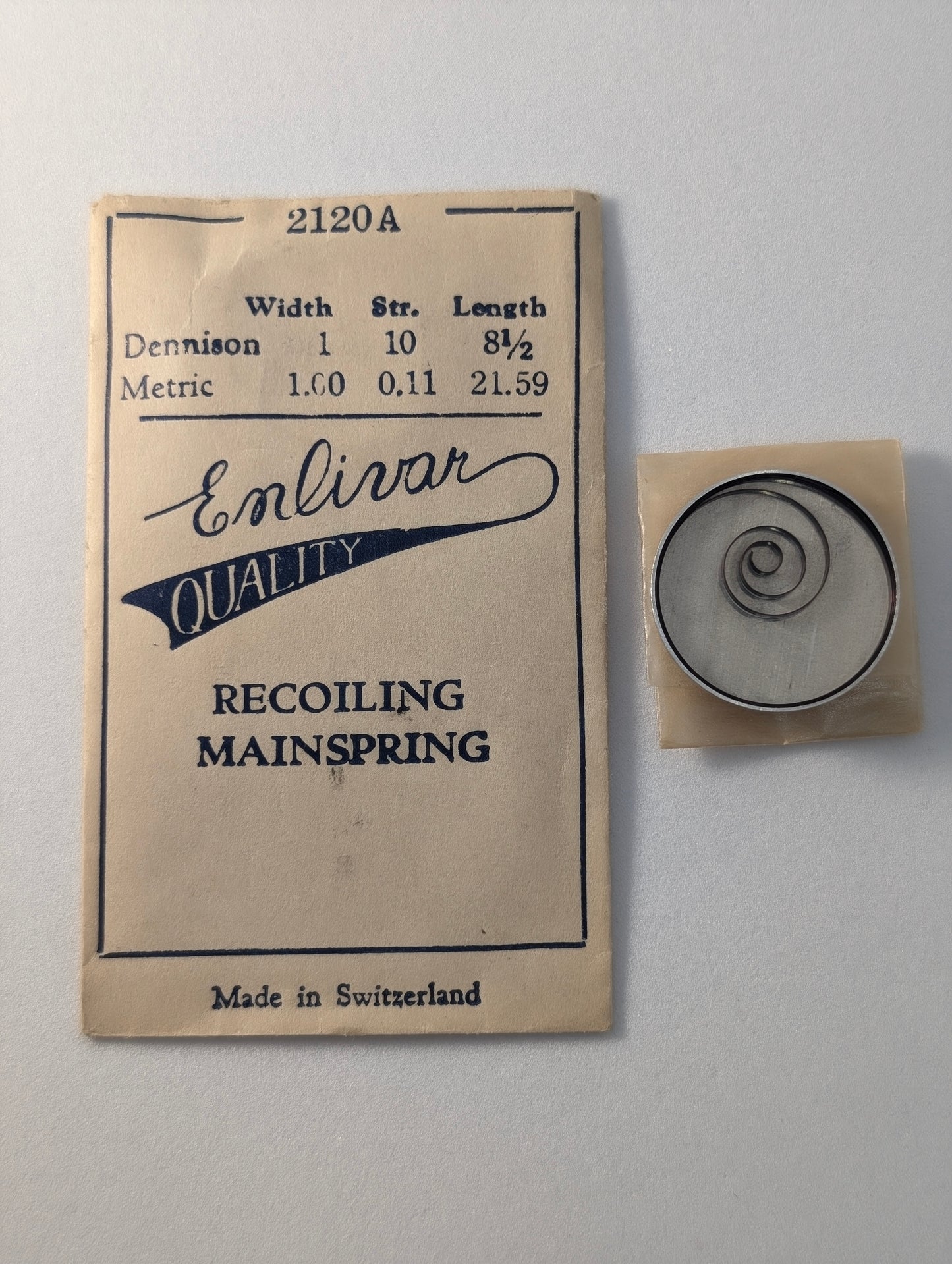 Mainsprings - Sizes From 1mm To 1.40mm In Width