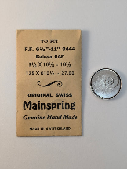 Mainsprings - Sizes From 1mm To 1.40mm In Width