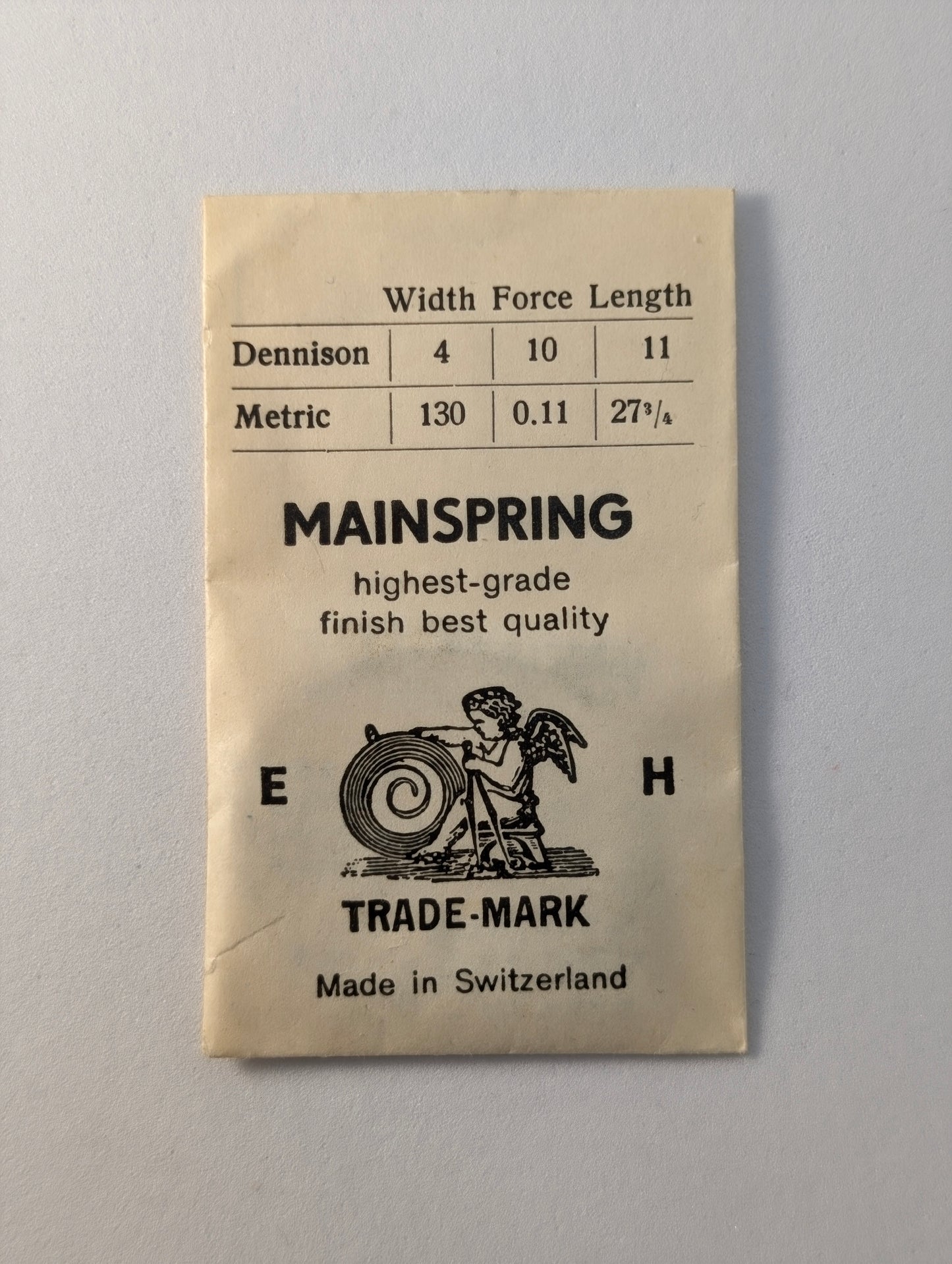 Mainsprings - Sizes From 1mm To 1.40mm In Width