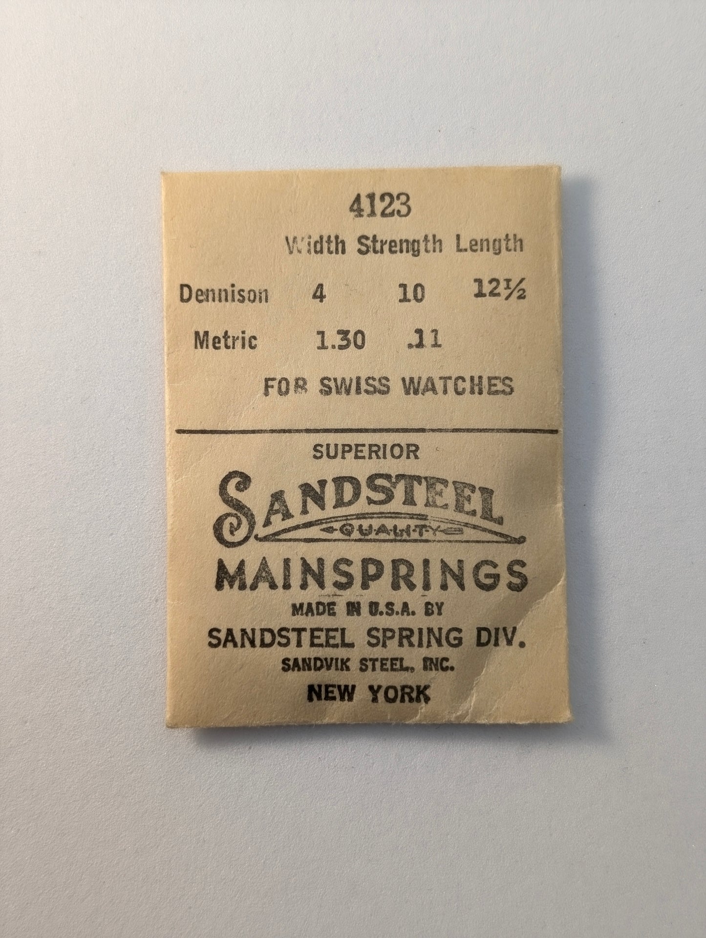 Mainsprings - Sizes From 1mm To 1.40mm In Width