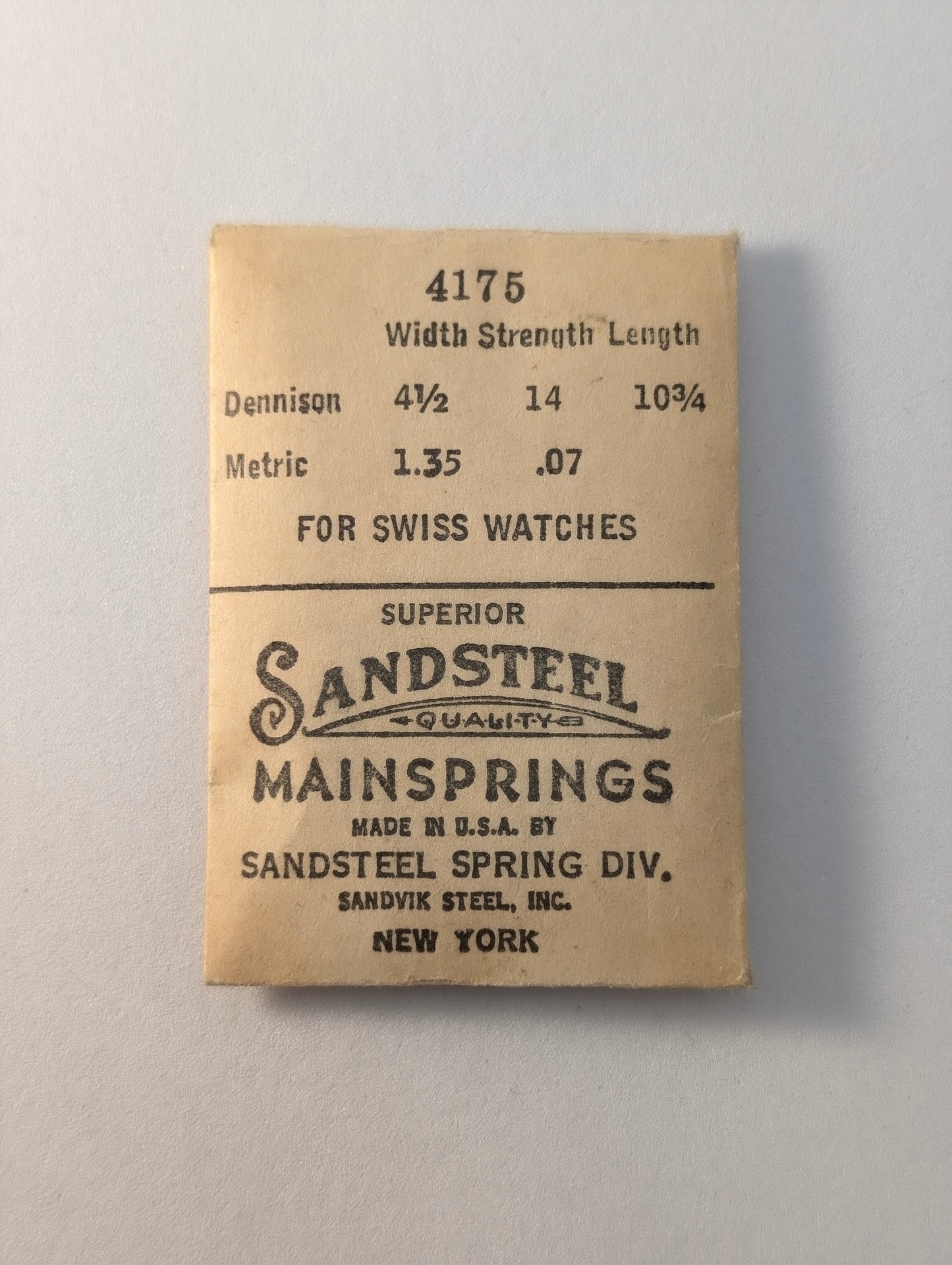 Mainsprings - Sizes From 1mm To 1.40mm In Width