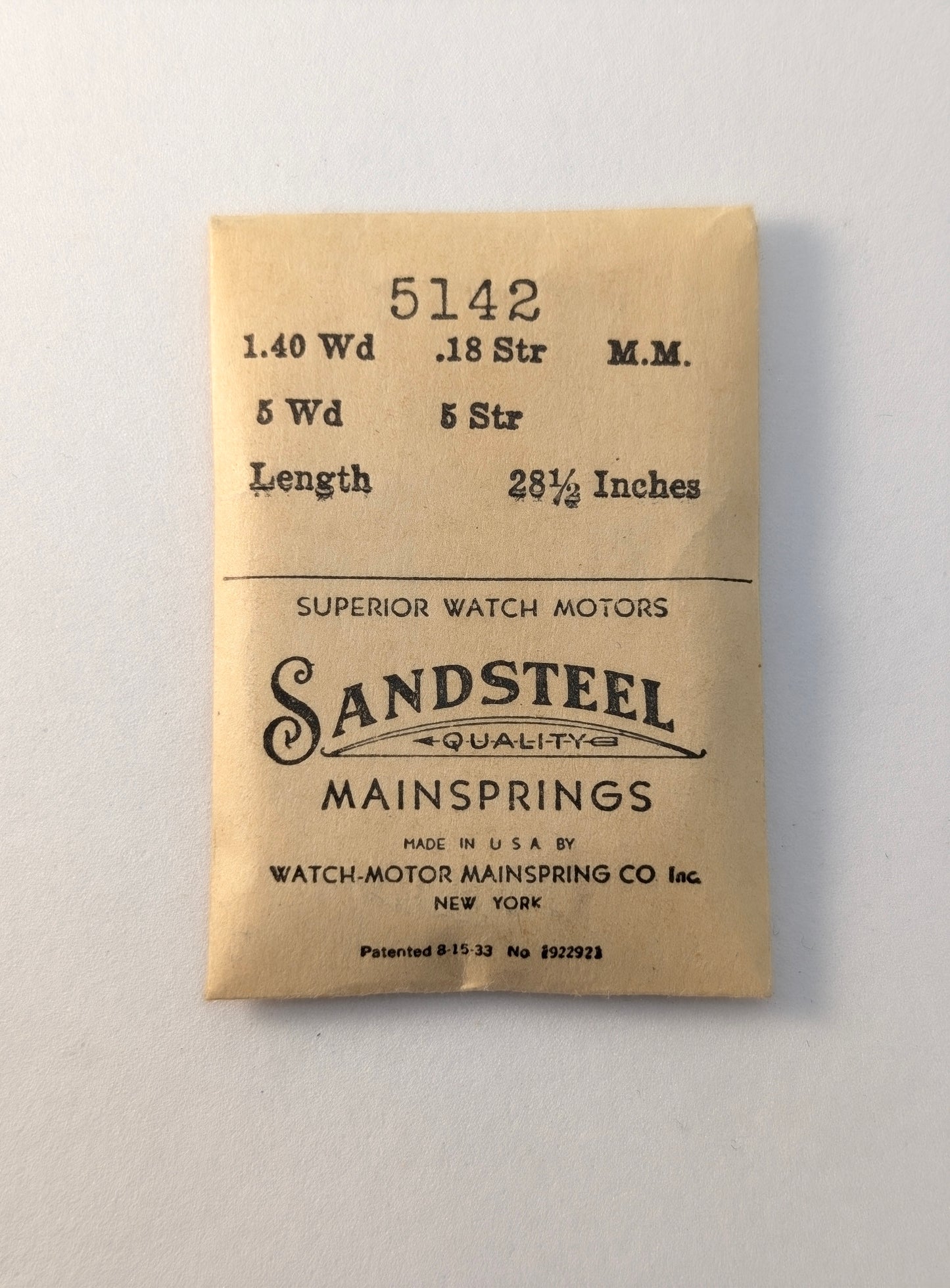 Mainsprings - Sizes From 1mm To 1.40mm In Width