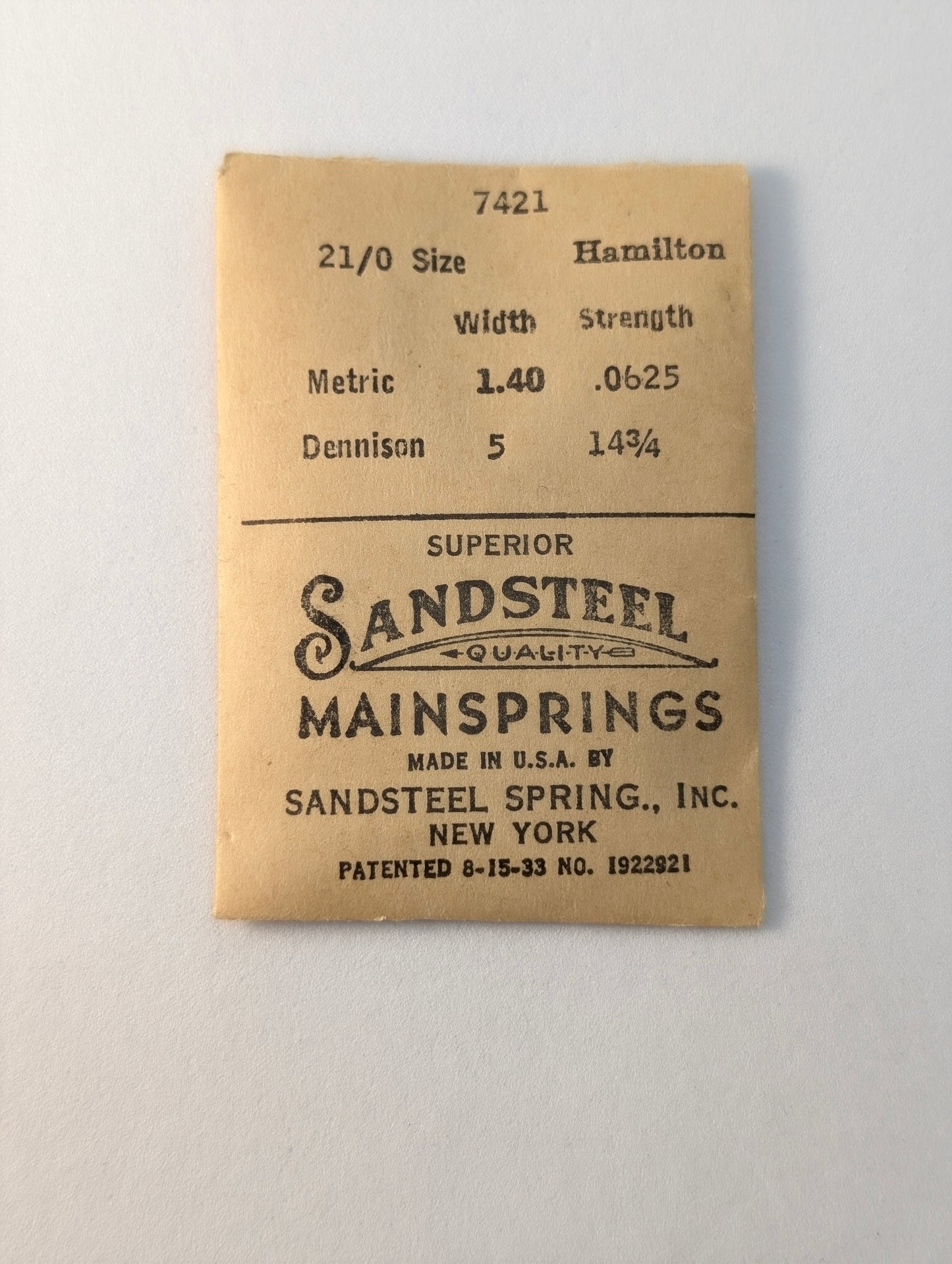 Mainsprings - Sizes From 1mm To 1.40mm In Width