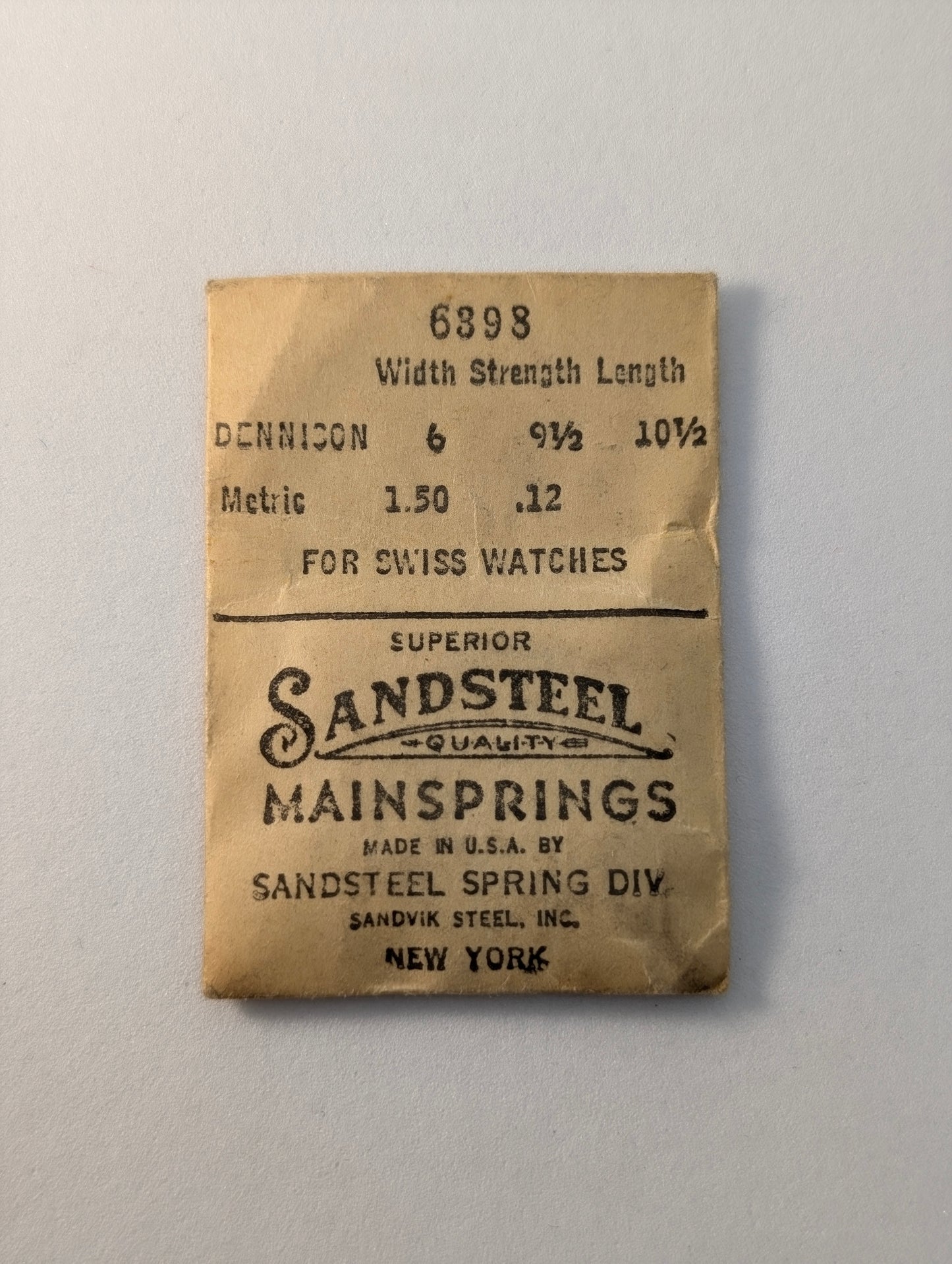 Mainsprings - Sizes From 1.45mm To 2.59mm in Width