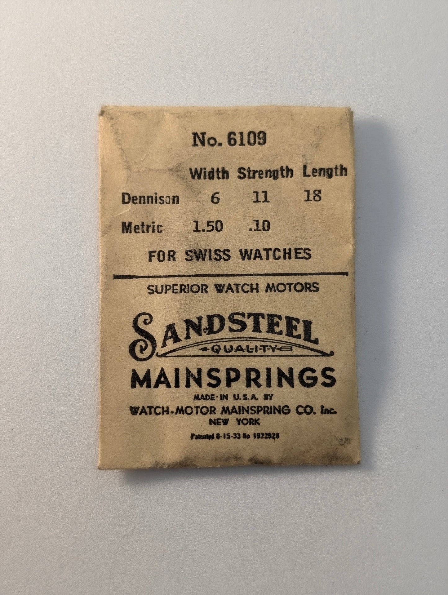 Mainsprings - Sizes From 1.45mm To 2.59mm in Width