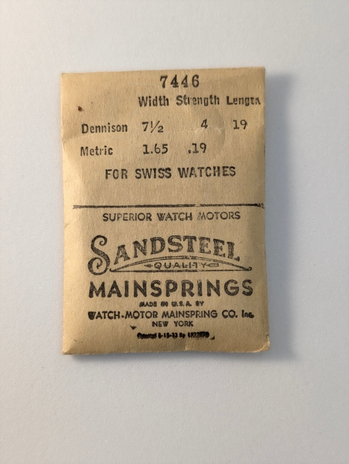 Mainsprings - Sizes From 1.45mm To 2.59mm in Width